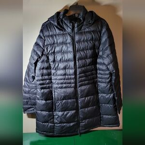 Black 1x (16w-18w) Down Puffer Winter Jacket, Sears